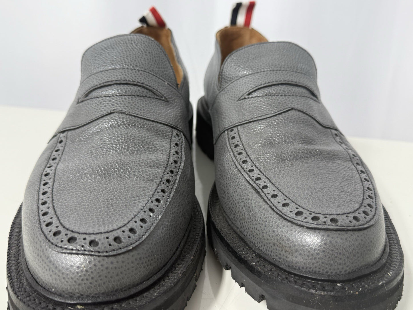 Thom Browne Men's Pebbled Penny Loafer With Hiking Sole