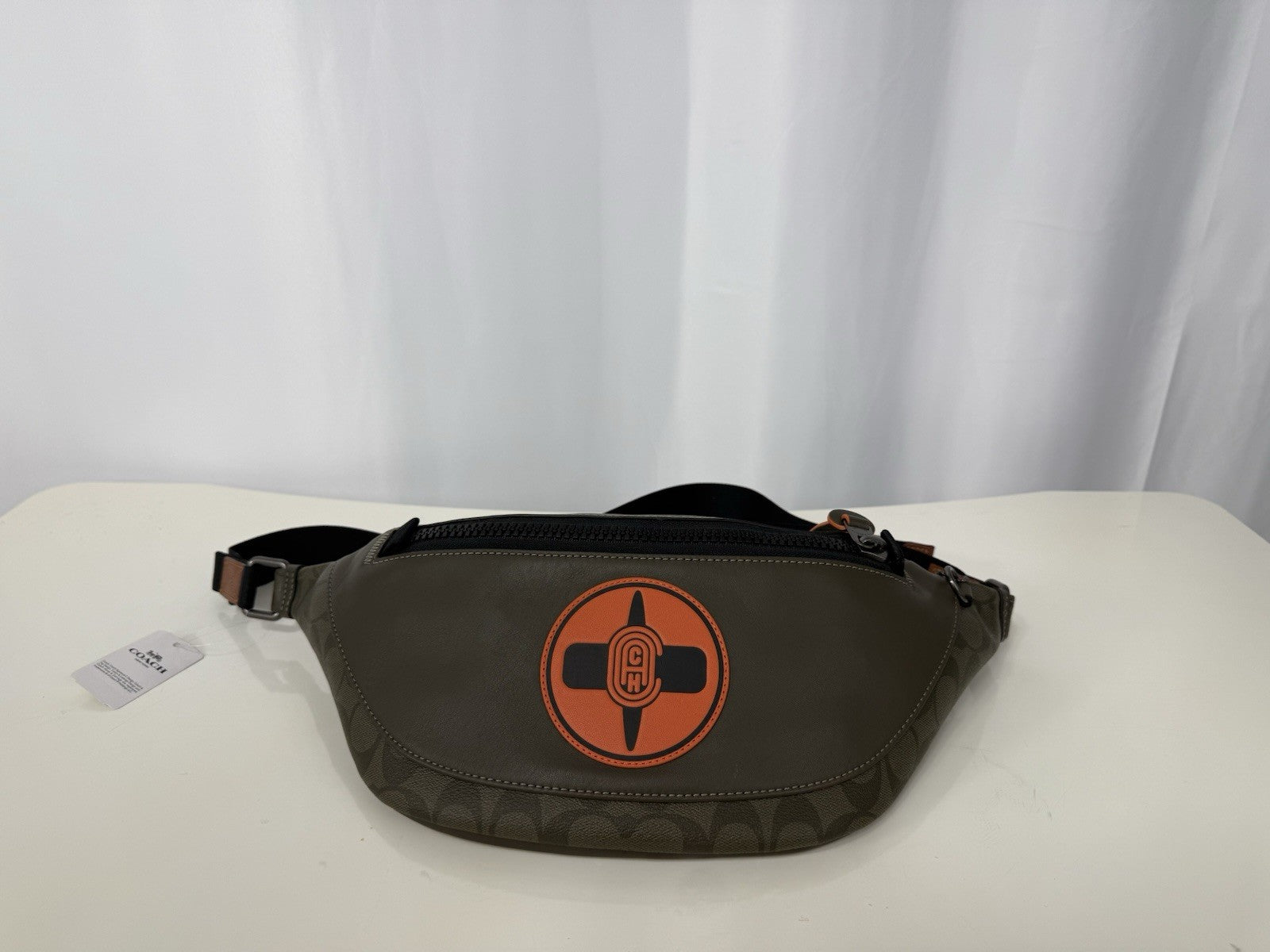 Coach X NARUTO Michael B. Jordan Belt Bag Leather Shoulder Bag Auth