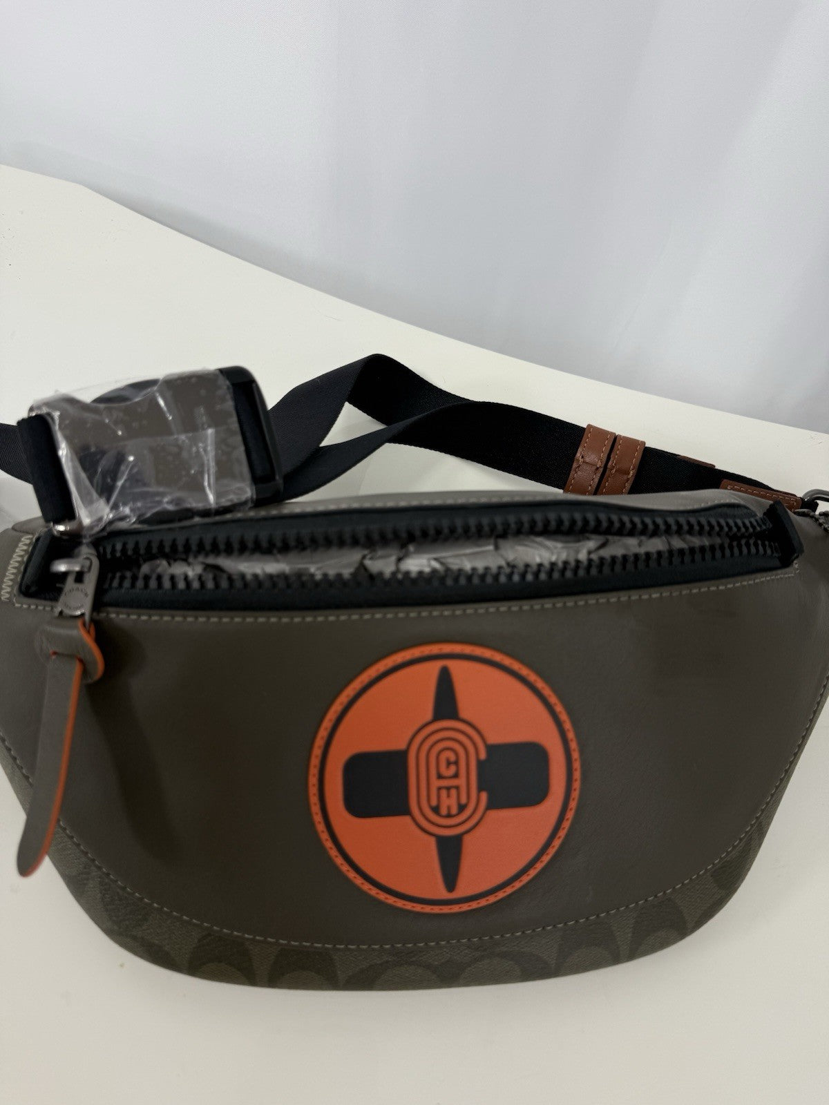 Coach X NARUTO Michael B. Jordan Belt Bag Leather Shoulder Bag Auth