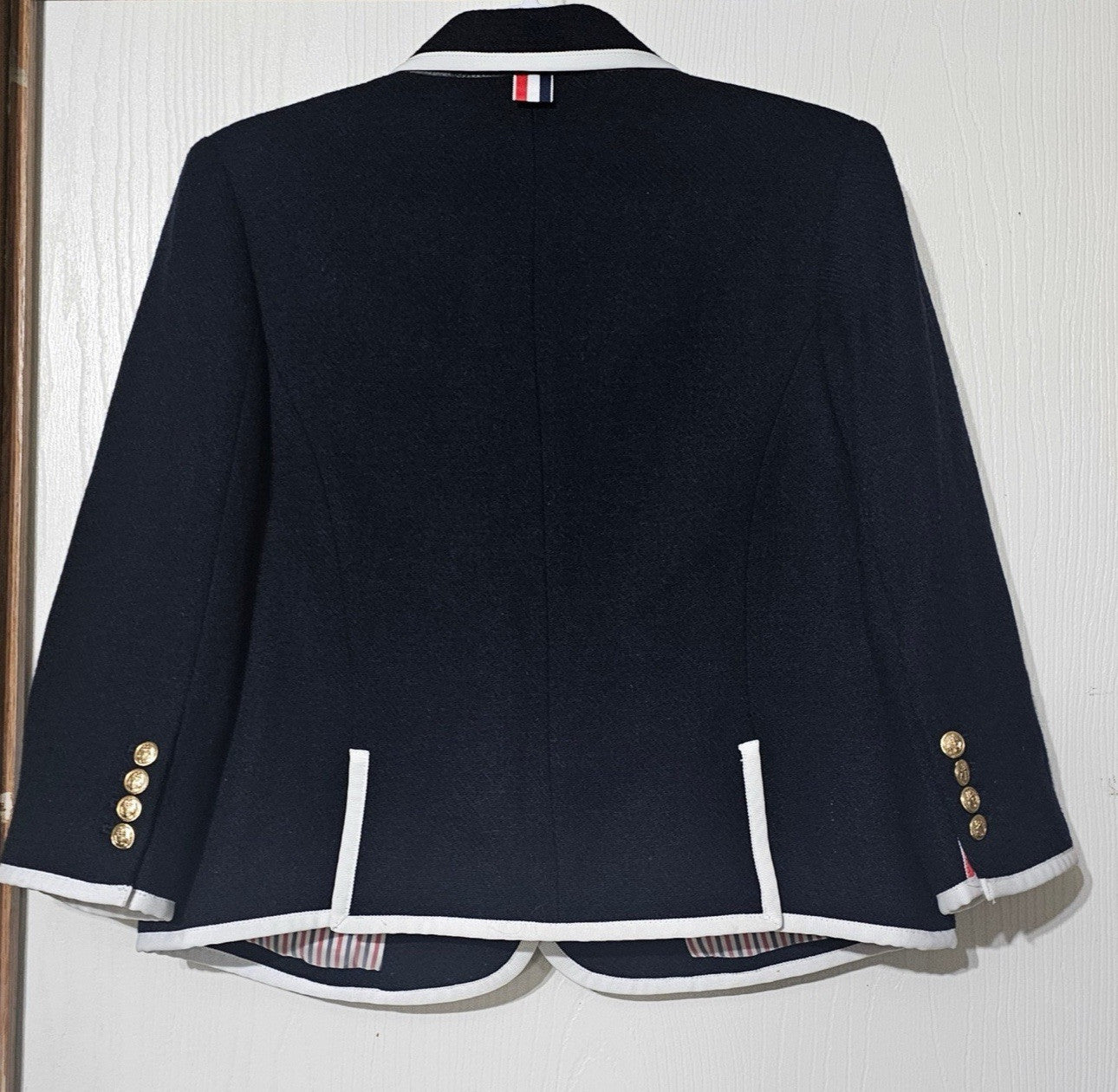 Thom Browne Neiman Marcus Target Navy Wool Blazer Jacket Women's XL NWT